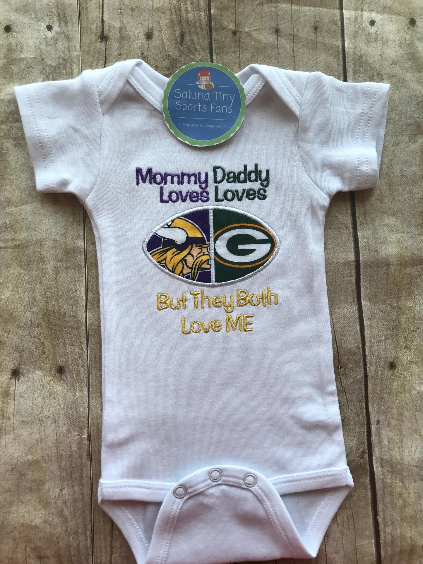 House Divided embroidered Football Shirt or Bodysuit • your choice of teams