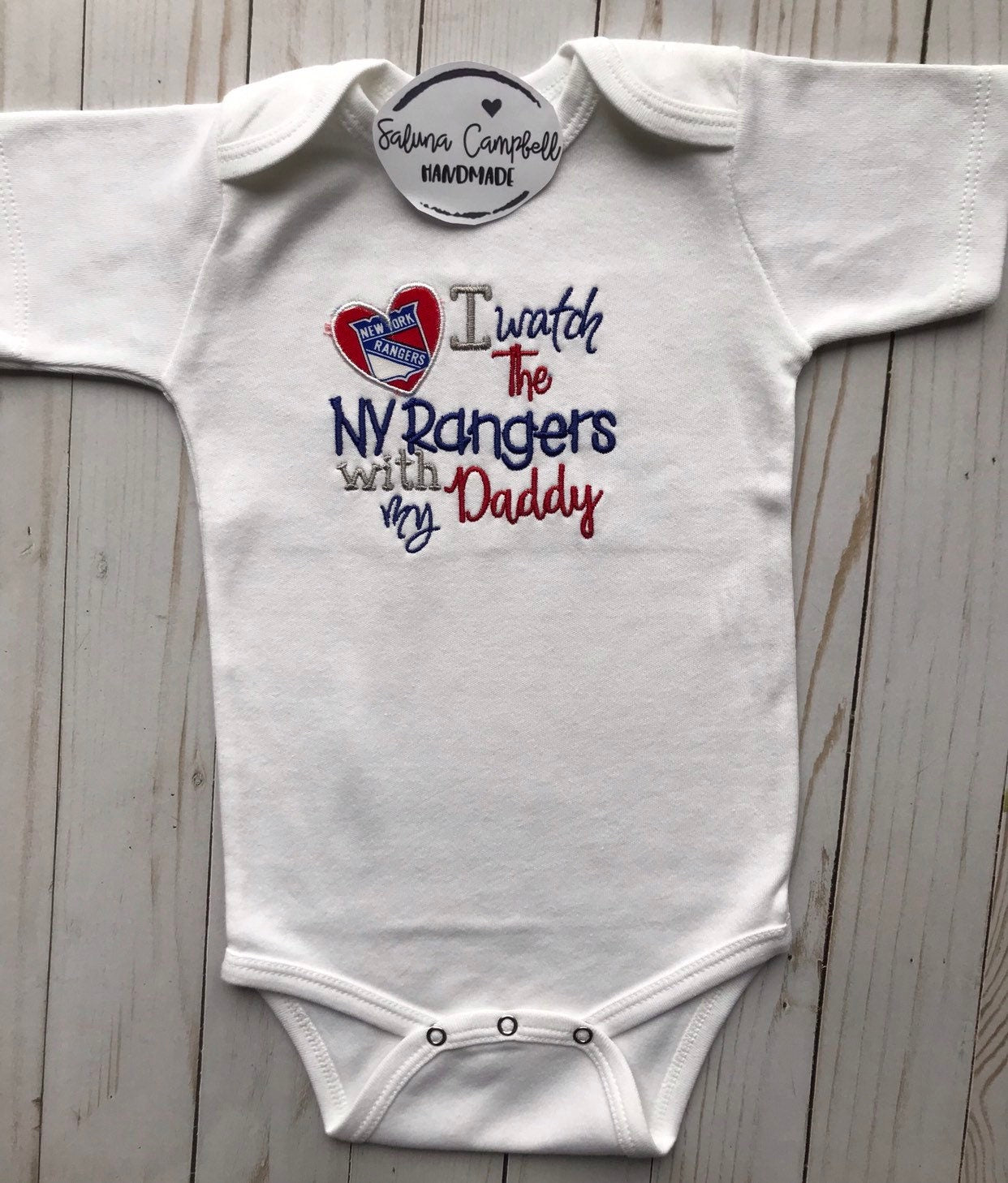 New York Rangers with Daddy shirt or bodysuit
