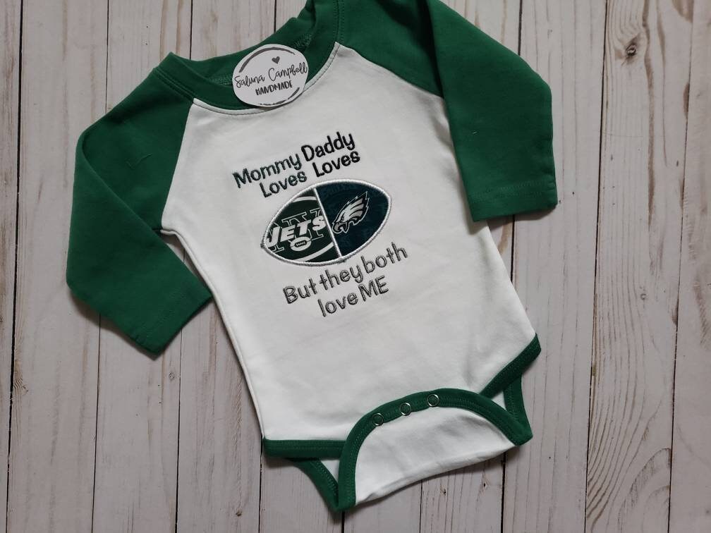 Embroidered Football house divided baby bodysuit or shirt | you pick teams