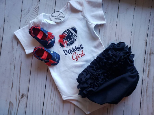 New England Patriots bodysuit and matching booties