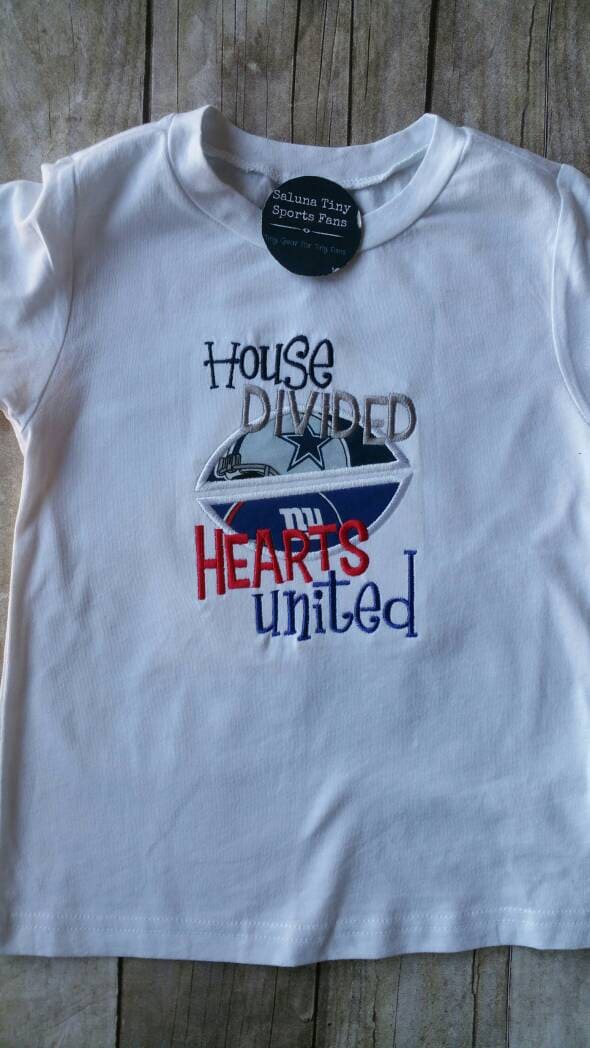 House Divided Hearts United Football Shirt or bodysuit