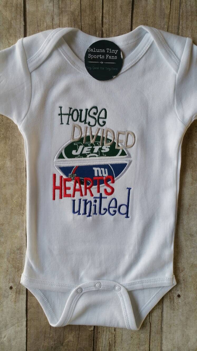 House Divided Hearts United Football Shirt or bodysuit