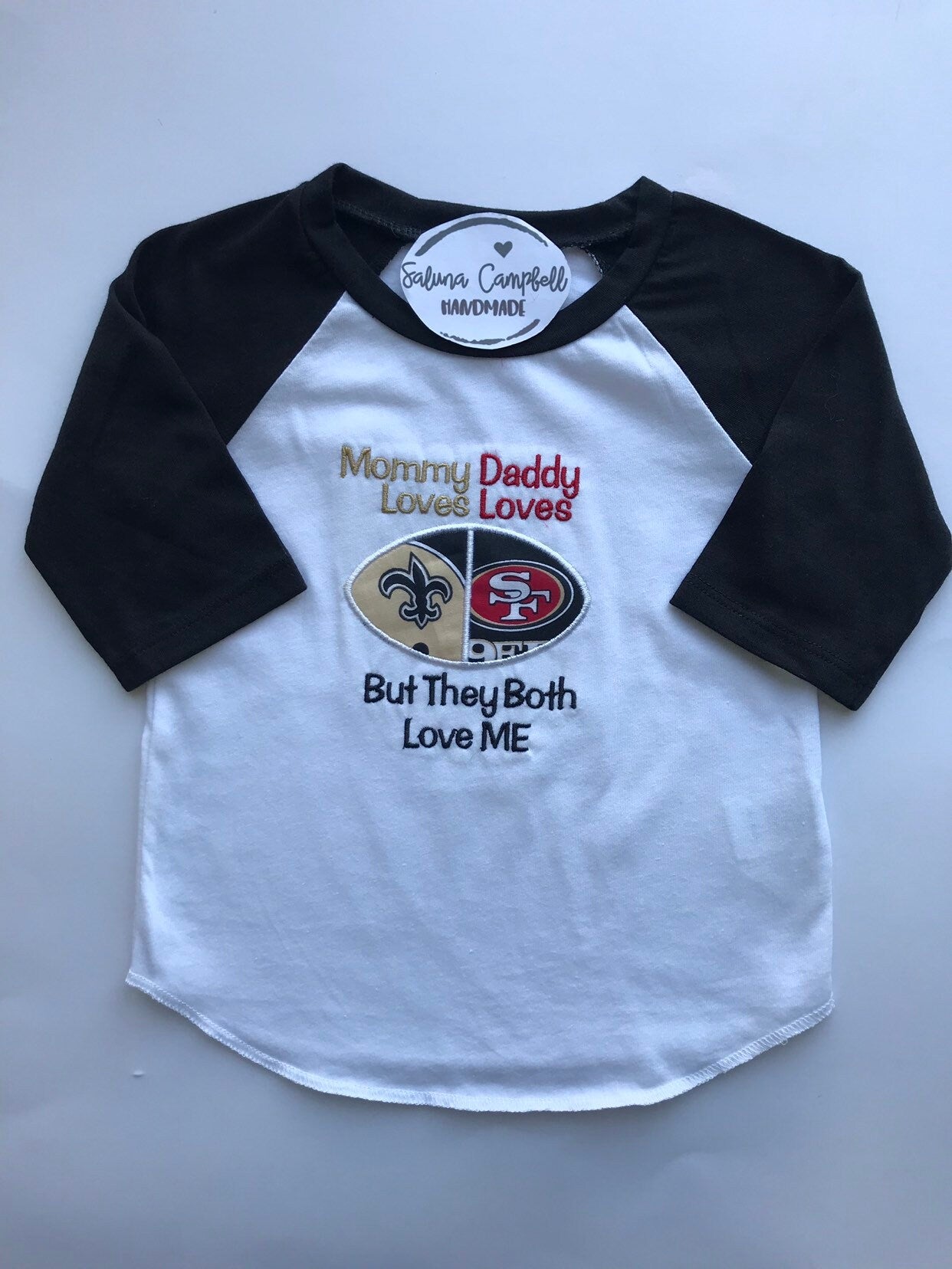 Football house divided embroidered baby bodysuit or shirt | you pick teams