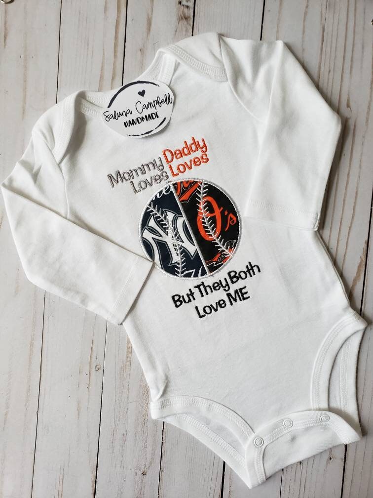 Baseball house divided baby embroidered bodysuit or shirt | You Pick Teams