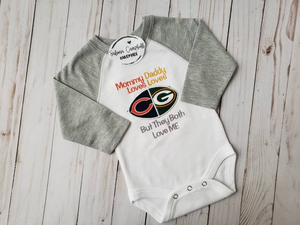 Football house divided baby embroidered bodysuit or shirt | you pick teams