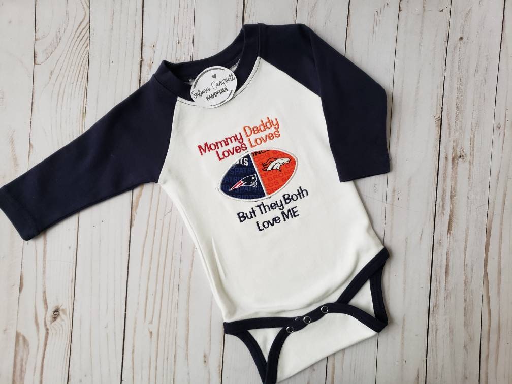 Football house divided baby embroidered bodysuit or shirt | you pick teams