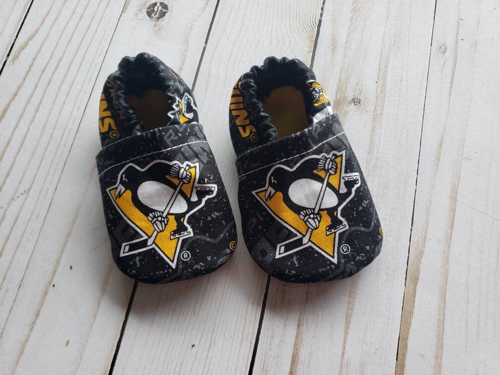 Pittsburg penguins Inspired Baby Booties