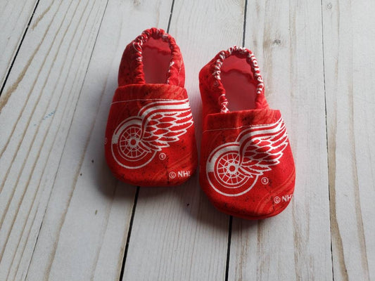 Detroit Redwings Inspired Baby Booties