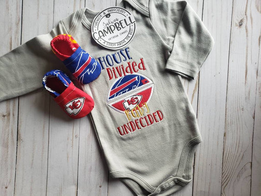 House Divided Hearts United bodysuit and matching booties