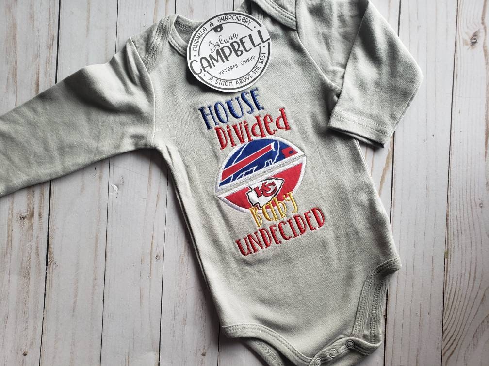 House Divided baby undecided Football Shirt or bodysuit