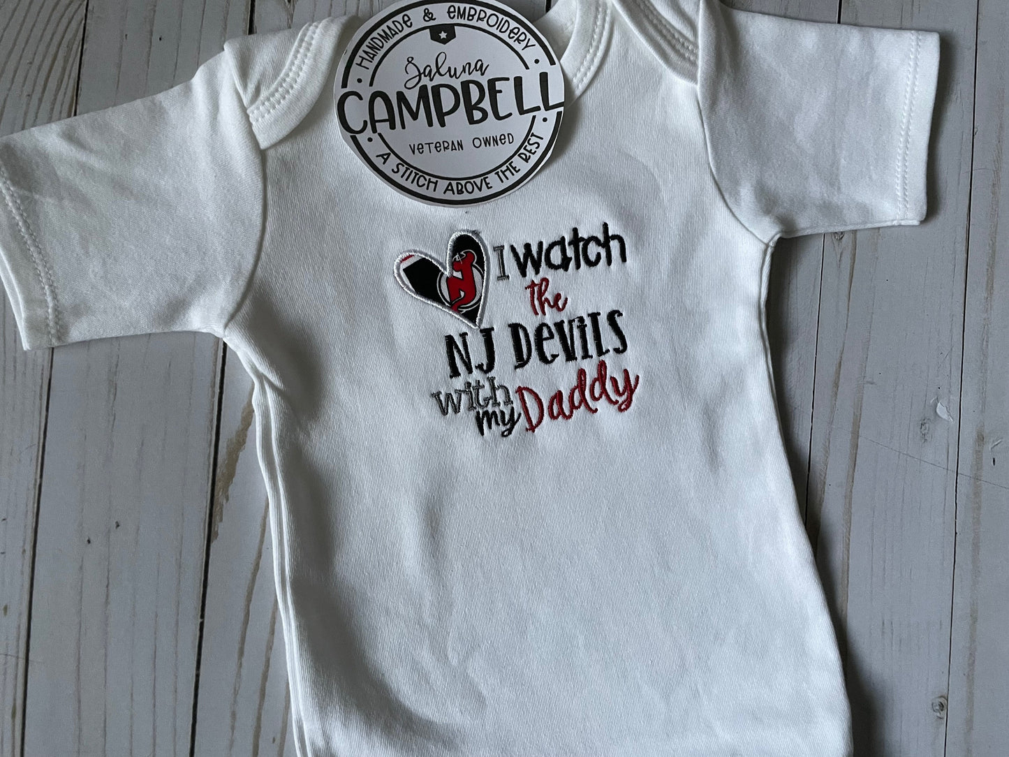 I watch New Jersey Devils with Daddy Inspired Bodysuit • Shirt