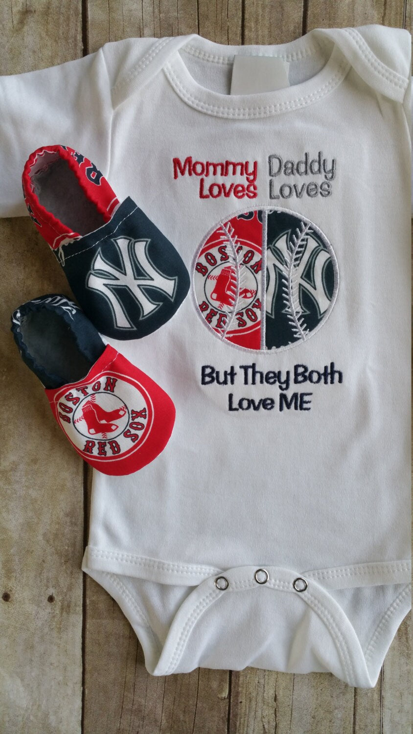 House Divided Baseball Shirt or bodysuit and Matching Booties